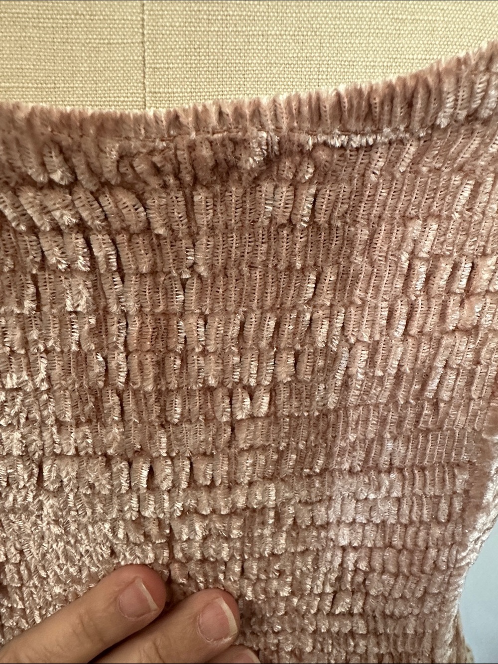 Free People Blush Velvet Square-Neck Trim Top - Picture 4 of 7